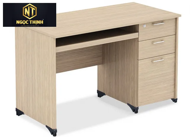 Bàn làm việc nhân viên gỗ công nghiệp Melamine AT120SHL3DF